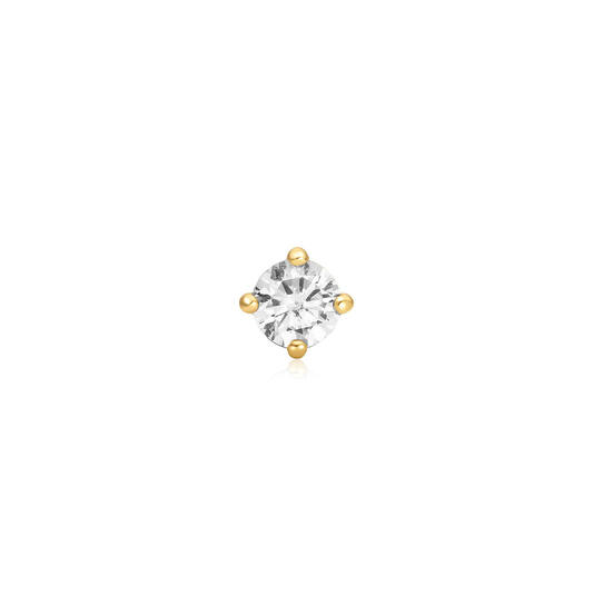  Ear Edit - Ohrstecker - Silber / 14kt GP - Zirkonia